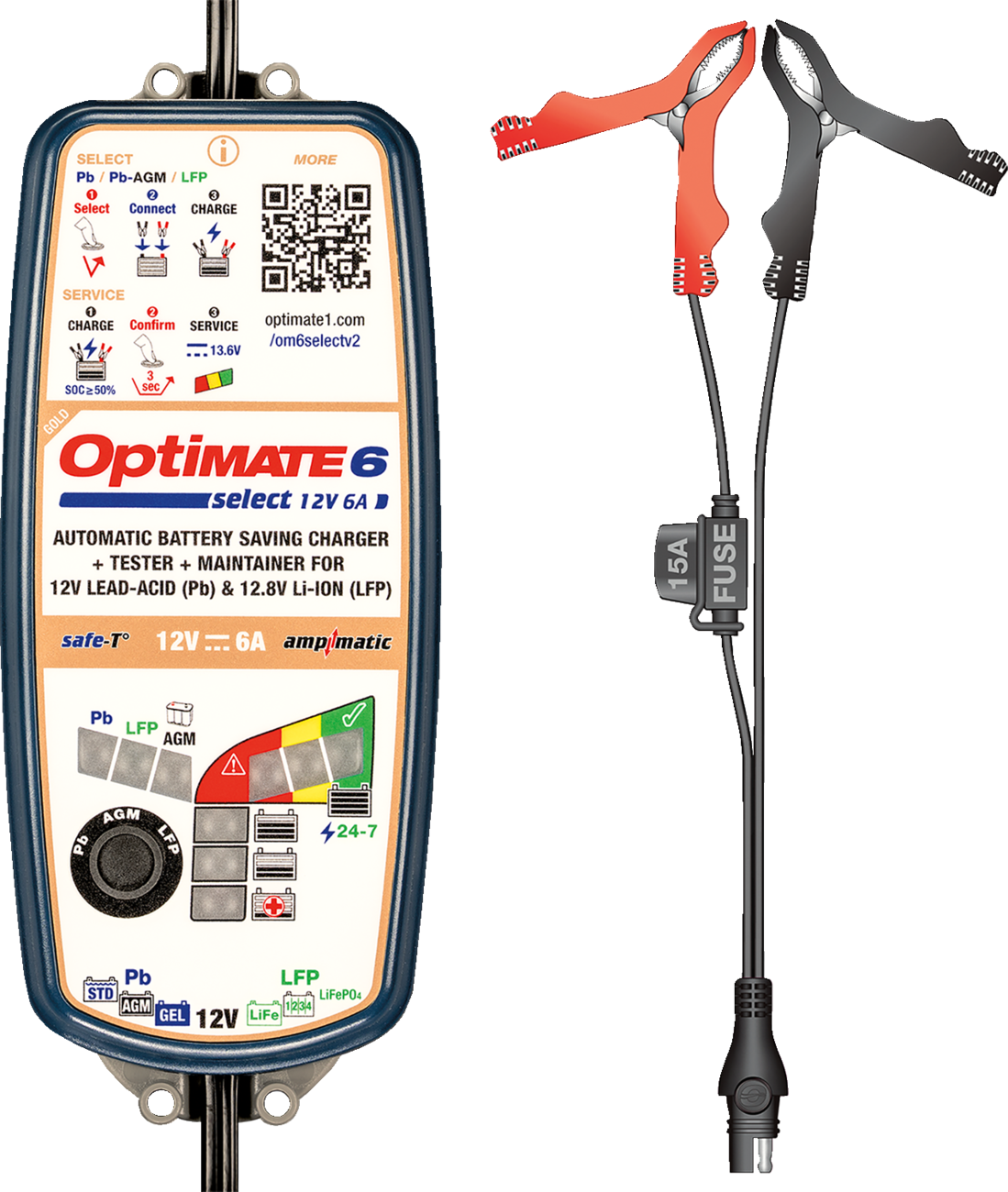 OptiMate™ 6 Select Gold Battery Charger/Tester/Maintainer