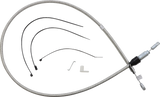 Polished Stainless Quick Connect Upper Clutch Cable - 45"