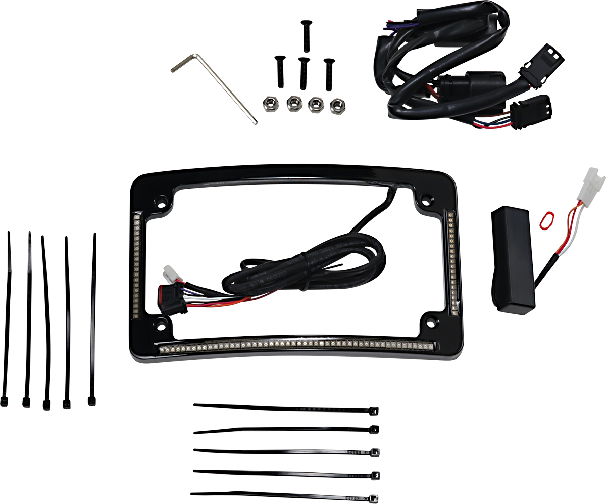 LED Radius License Plate Frame