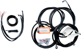 Complete Black Vinyl Braided Handlebar Cable/Brake Line Kit [2/2]