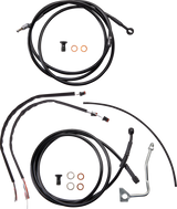 Complete Black Vinyl Handlebar Cable/Line Kit for Ape Hangers