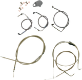 Standard Stainless Braided Handlebar Cable/Brake Line Kit