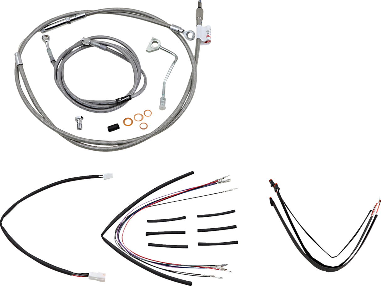 Complete Stainless Braided Handlebar Cable/Brake Line Kit