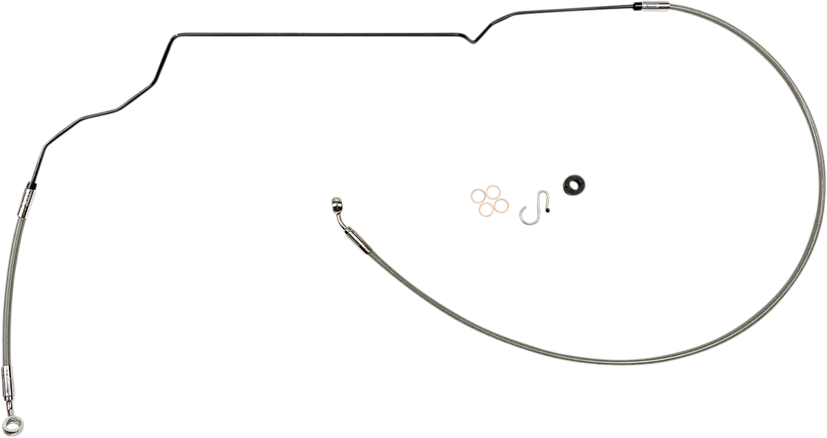 Brake Line - Stainless Steel/Chrome - Indian