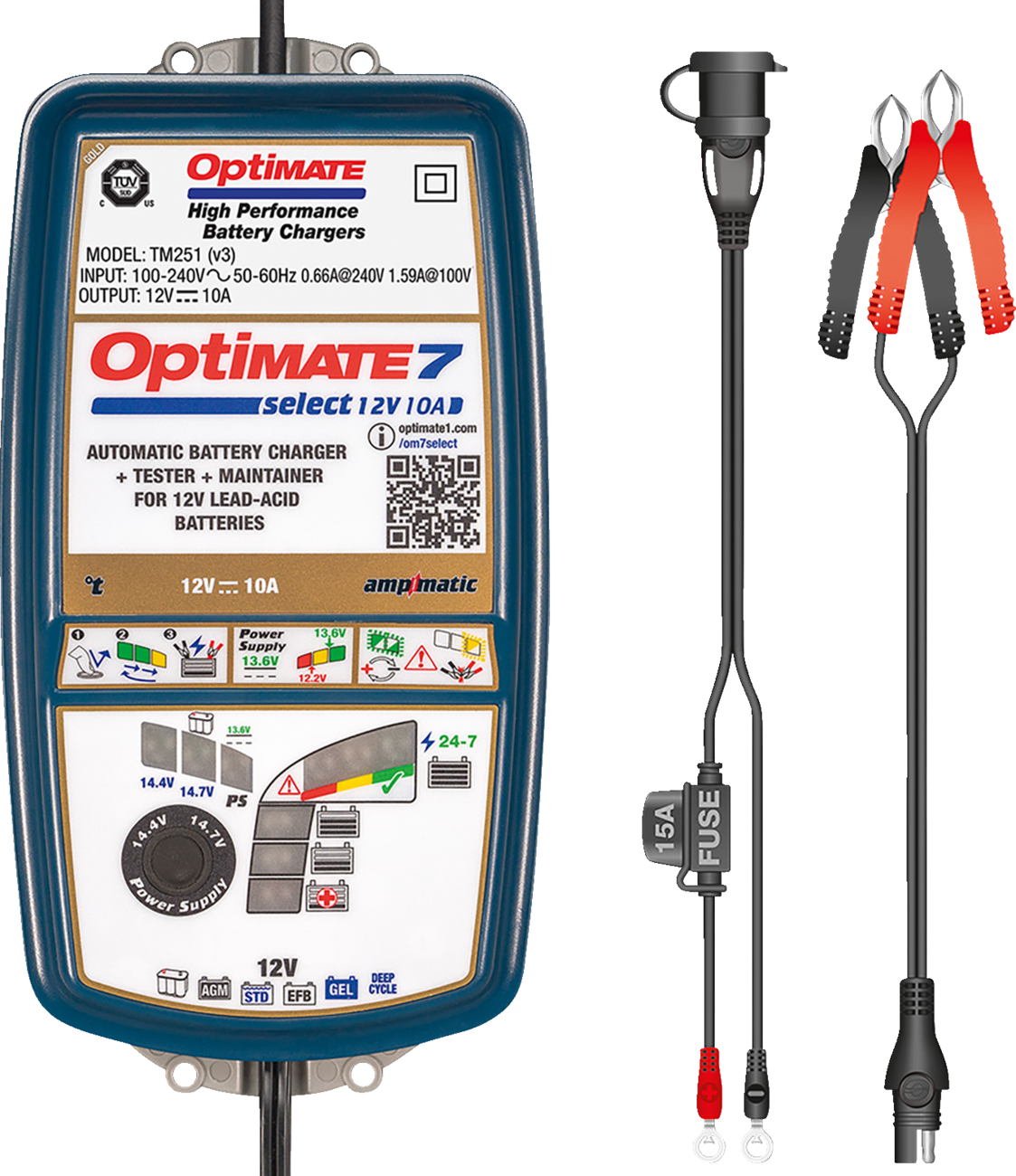 OptiMate™ 7 Select Battery Charger and Maintainer