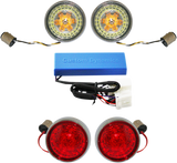 Complete Front & Rear Turn Signal Conversion Kit with Bullet Bezel Lenses