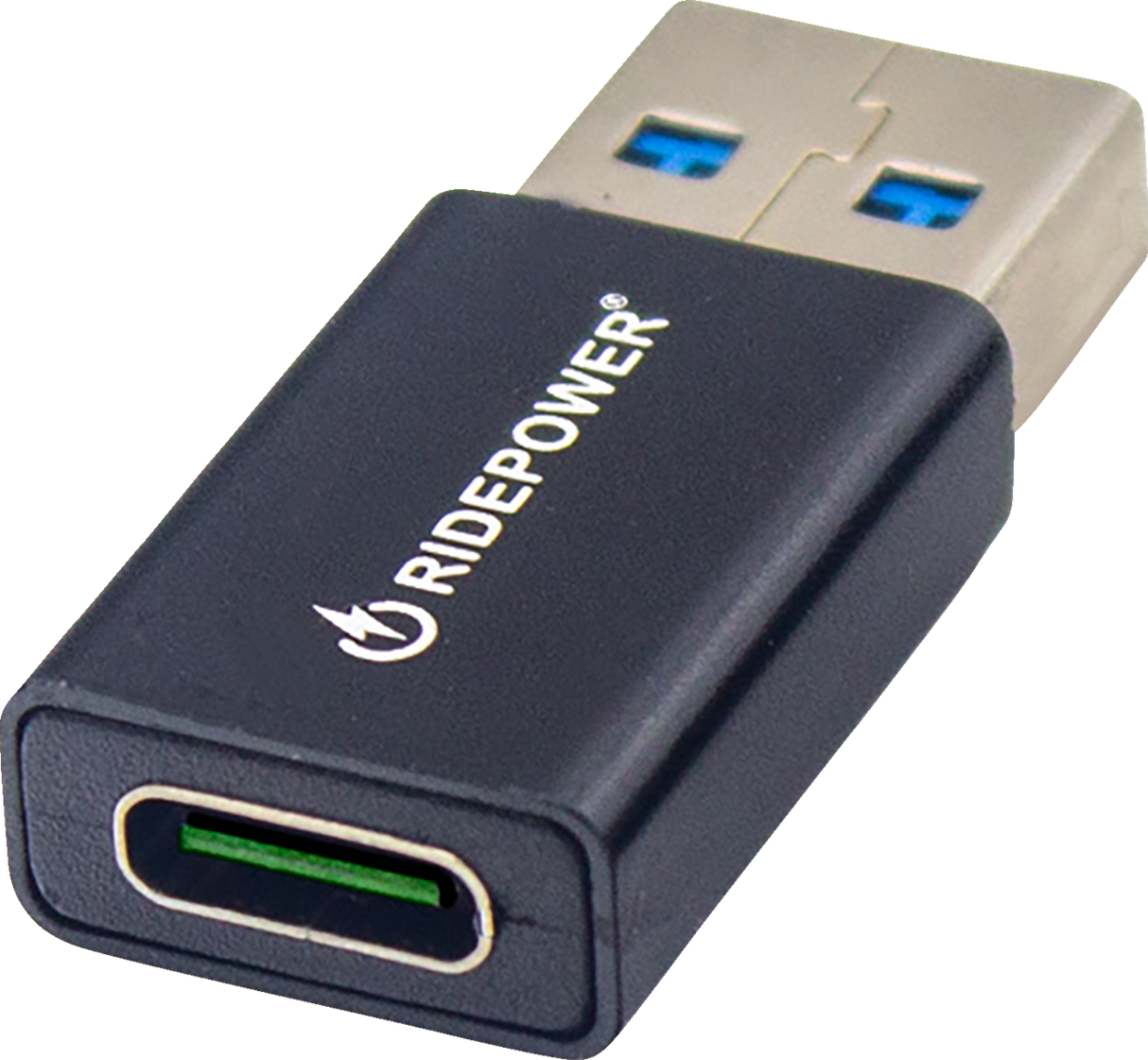 Male USB to Female USB-C Compact Power Adapter