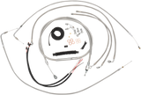 Complete Stainless Braided Handlebar Cable/Brake Line Kit — Cable Kit