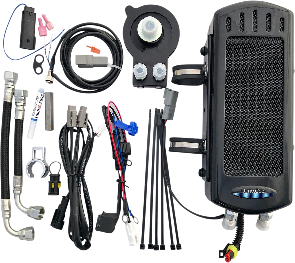 3.0 Side Mount Oil Cooler with Fan Kit for M8 Softail
