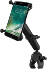 Small Tough-Claw™ Base with Long Double-Socket Arm and Universal Ram® X-Grip® Cradle