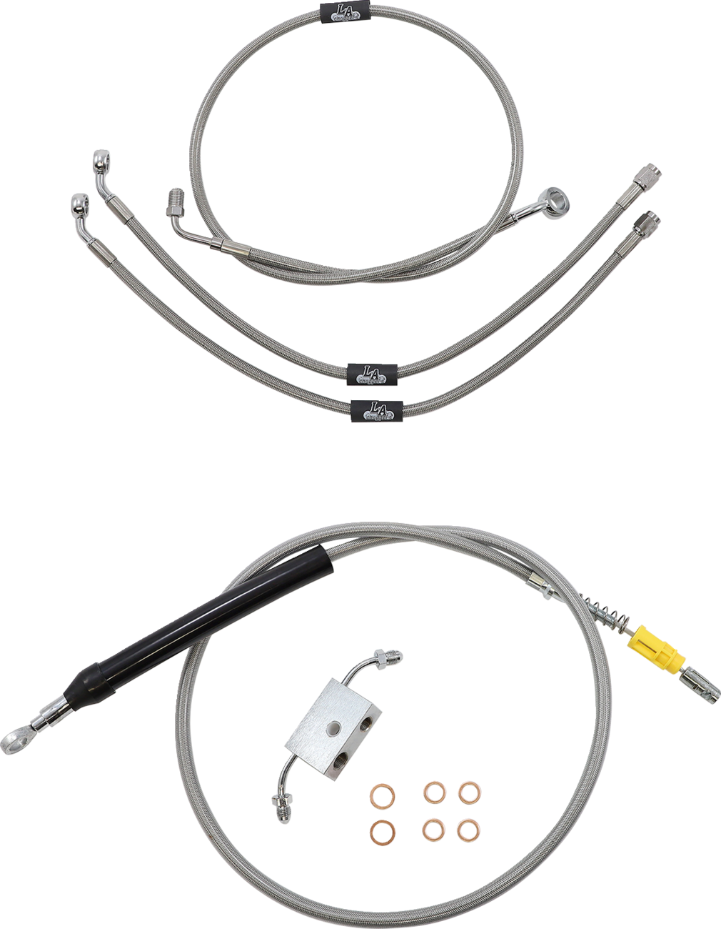 Standard Stainless Braided Handlebar Cable/Brake Line Kit