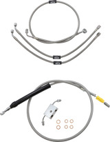 Standard Stainless Braided Handlebar Cable/Brake Line Kit