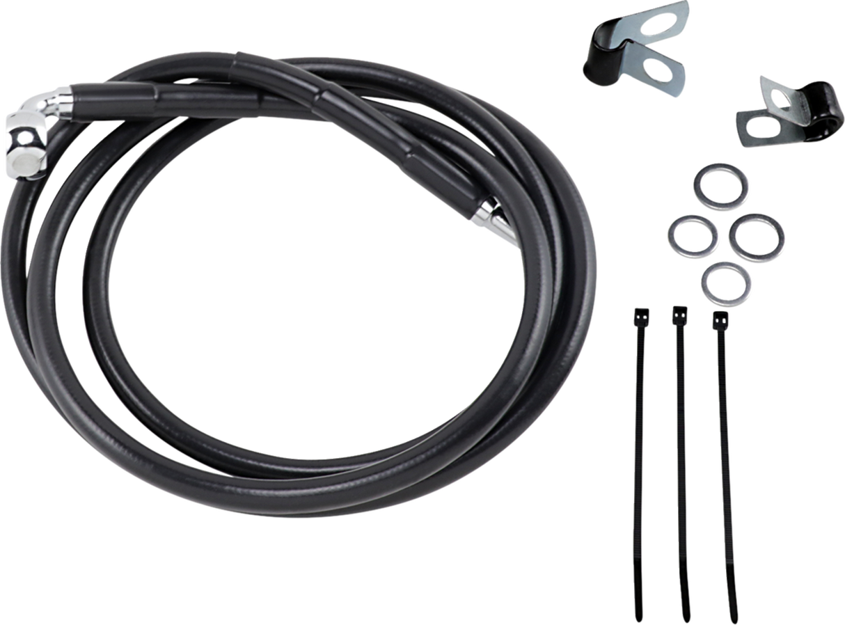 Extended Length Black Vinyl Brake Line Kit [2/2]
