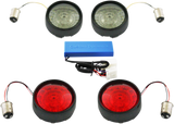 Complete Front & Rear Turn Signal Conversion Kit with Bullet Bezel Lenses