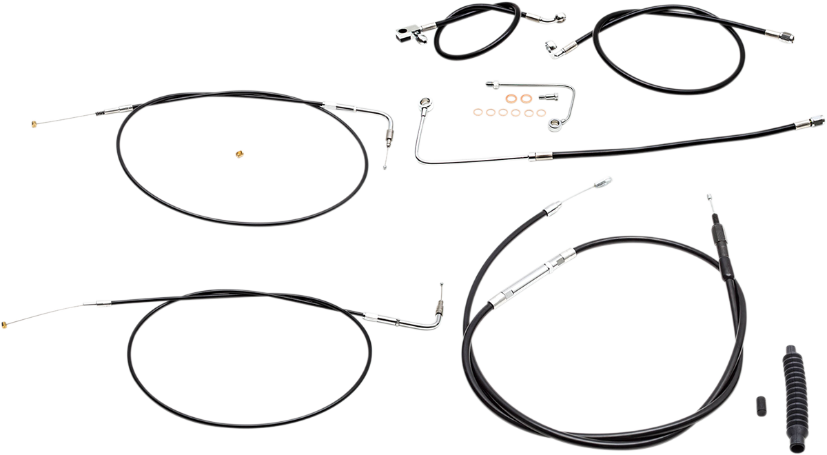 Standard Black Vinyl Handlebar Cable/Brake Line Kit — Ape Hanger
