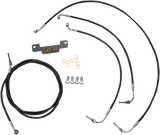 Standard Black Vinyl Handlebar Cable/Brake Line Kit — Mini/Ape Hanger