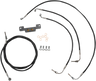 Standard Black Vinyl Handlebar Cable/Brake Line Kit — Mini/Ape Hanger