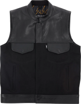 Kanan Leather/Denim Riding Vest