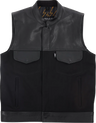 Kanan Leather/Denim Riding Vest