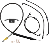 Standard Midnight Braided Handlebar Cable/Brake Line Kit — Ape Hanger