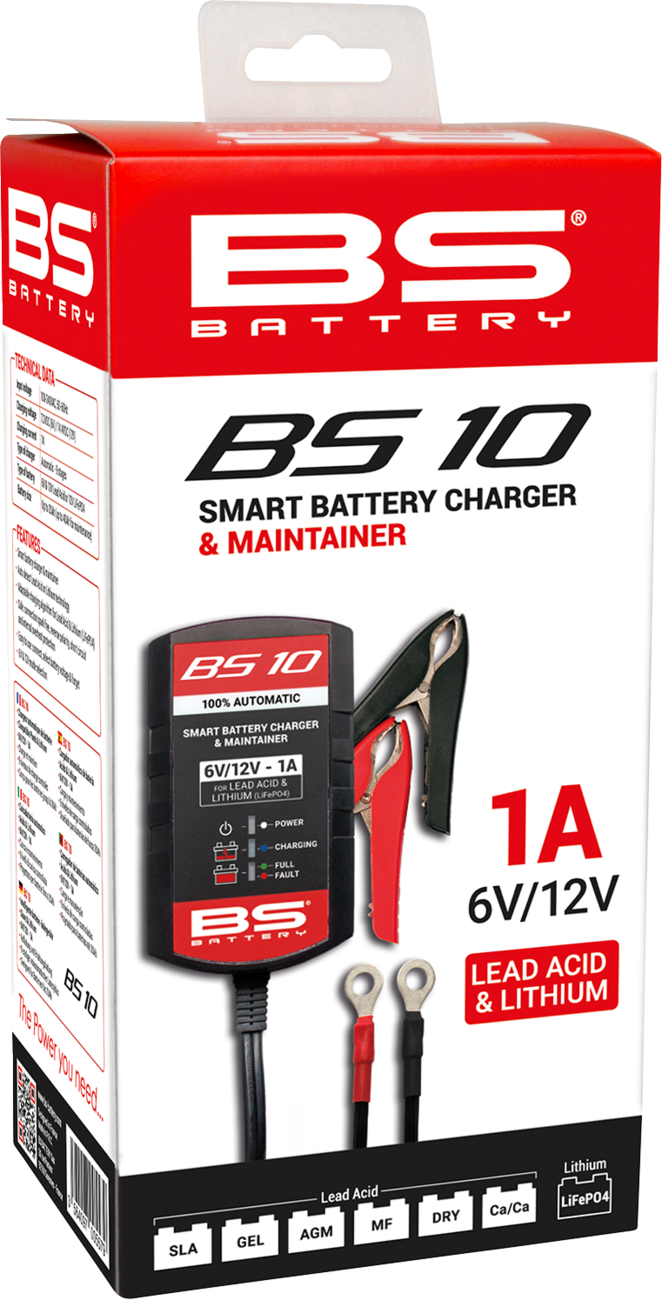 BS10 Smart Battery Charger & Maintainer