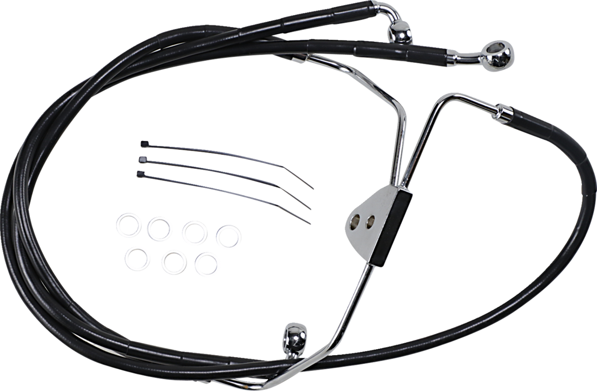 Extended Length Black Vinyl Brake Line Kit [2/2]