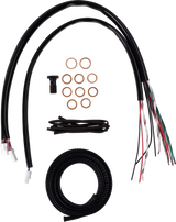 Complete Midnight Braided Handlebar Cable/Brake Line Kit — Standard