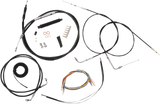 Complete Black Vinyl Braided Handlebar Cable/Brake Line Kit