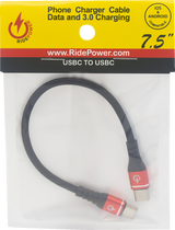 7-1/2" Male USB-C to Male USB-C Heavy-Duty Rated Phone Charging Cable