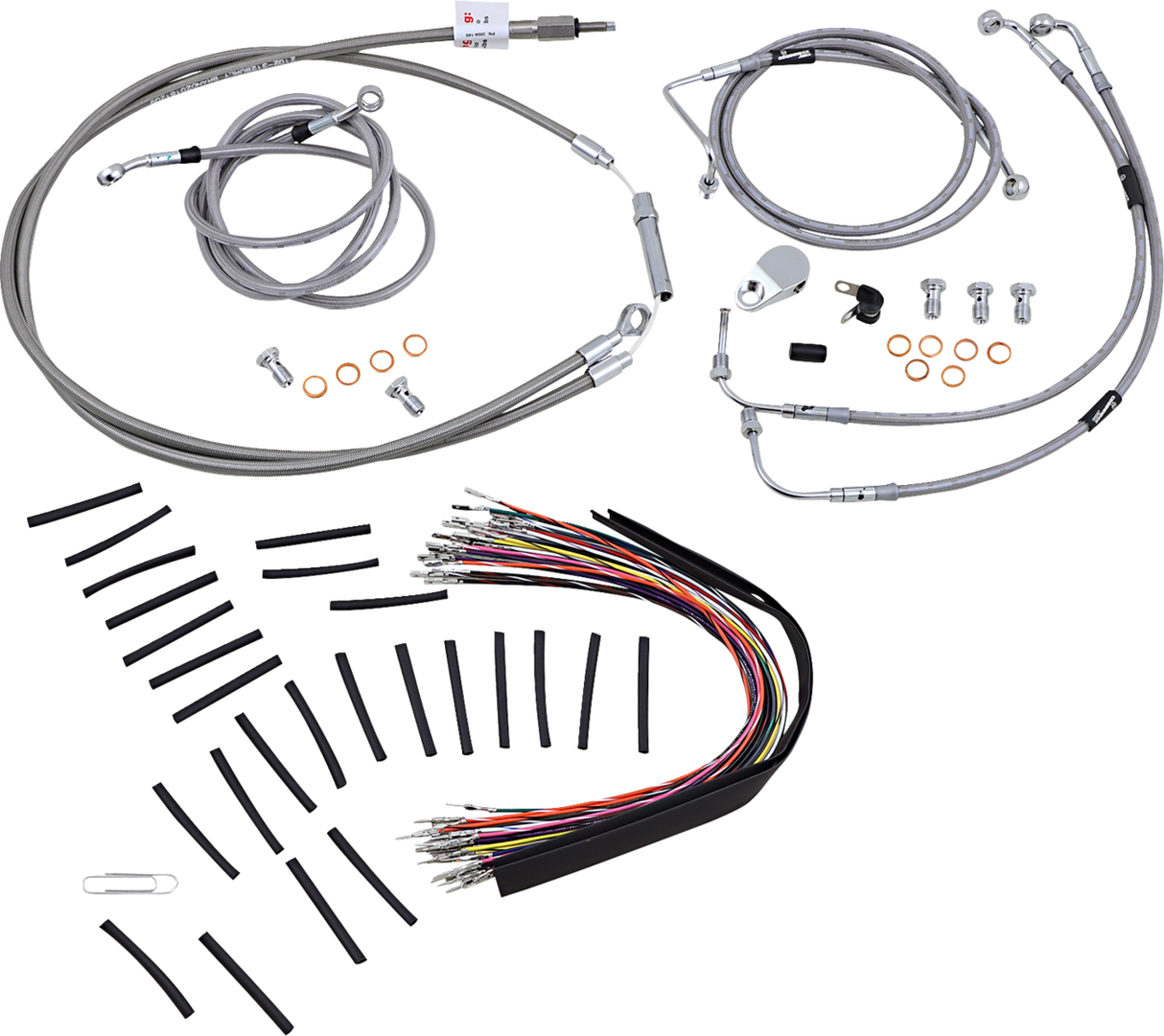 Complete Stainless Braided Handlebar Cable/Brake Line Kit