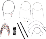 Complete Stainless Braided Handlebar Cable/Brake Line Kit