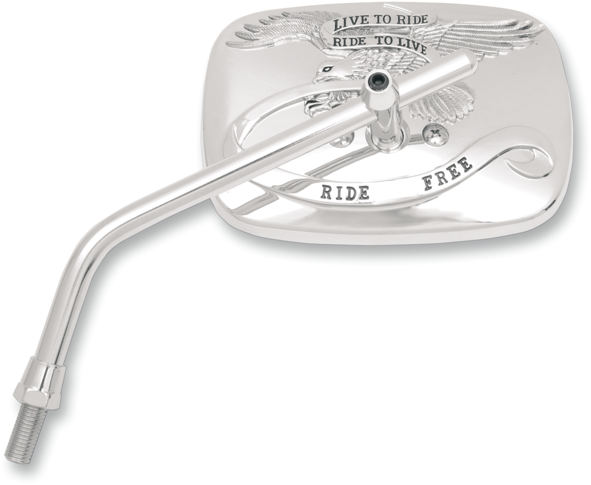 "Ride Free" Steel Mirror