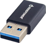 Male USB to Female USB-C Compact Power Adapter