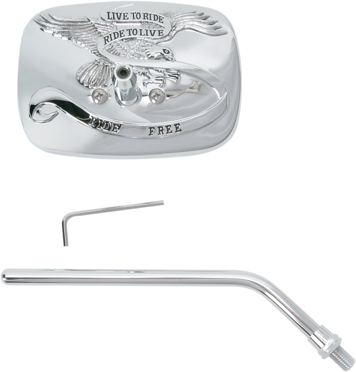 "Ride Free" Steel Mirror