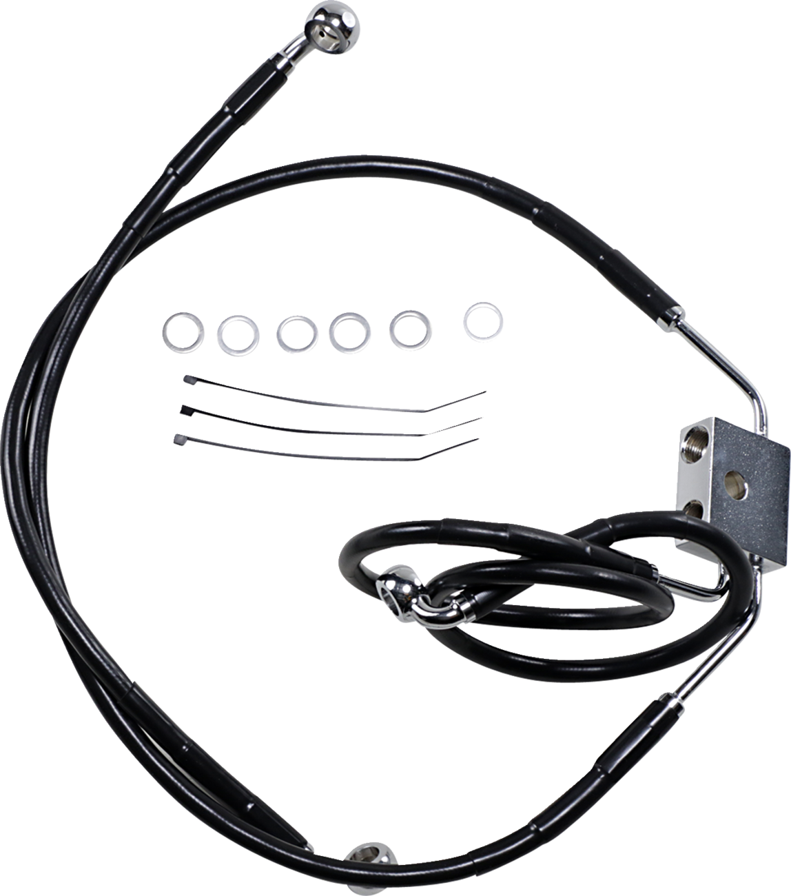 Extended Length Black Vinyl Brake Line Kit [2/2]