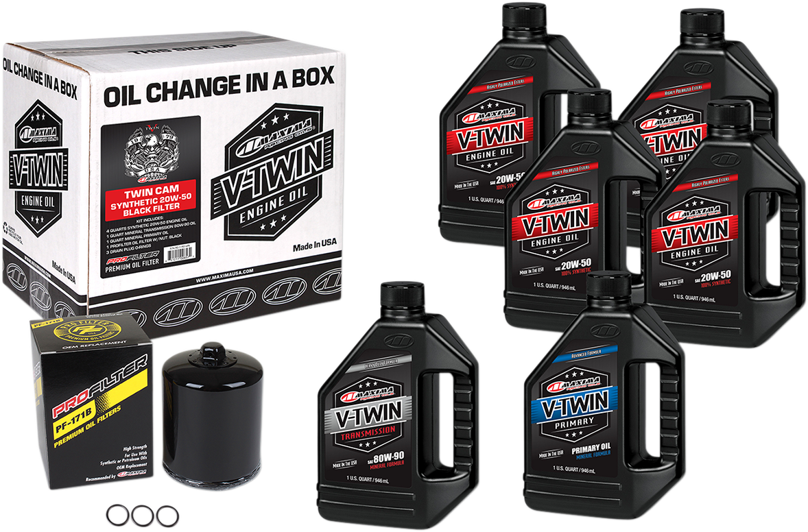 Twin Cam Synthetic 20W-50 Oil Change Kit