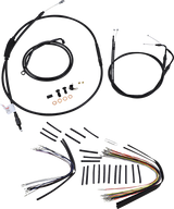 Complete Black Vinyl Handlebar Cable/Line Kit for Ape Hangers
