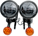 Light Brackets with LED Auxiliary Lights and Turn Signals