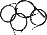 Complete Midnight Braided Handlebar Cable/Brake Line Kit — Standard