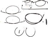 Complete Midnight Braided Handlebar Cable/Brake Line Kit — Standard