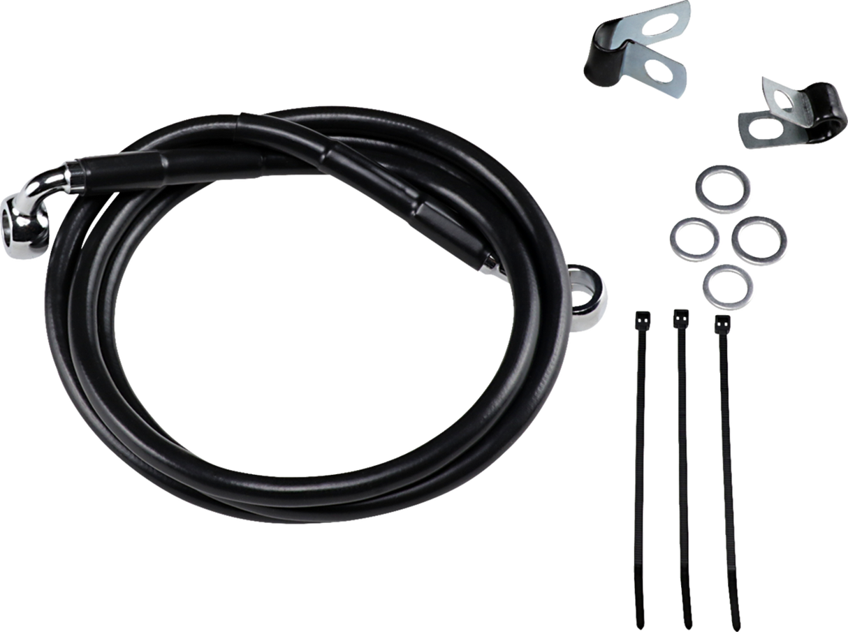 Extended Length Black Vinyl Brake Line Kit [2/2]