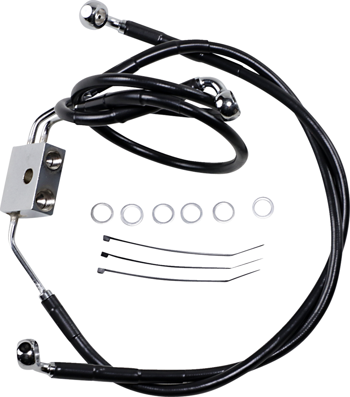 Extended Length Black Vinyl Brake Line Kit [2/2]