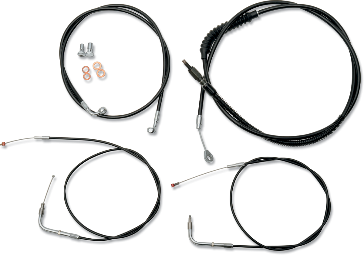 Standard Black Vinyl Handlebar Cable/Brake Line Kit — Ape Hanger