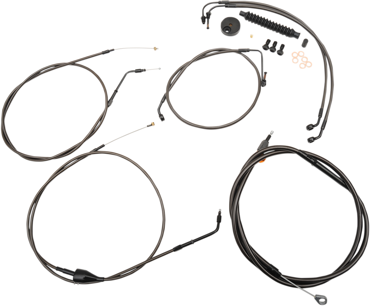 Standard Midnight Braided Handlebar Cable/Brake Line Kit — Ape Hanger