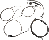Standard Midnight Braided Handlebar Cable/Brake Line Kit — Ape Hanger