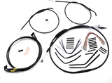 Complete Black Vinyl Handlebar Cable/Line Kit for Ape Hangers
