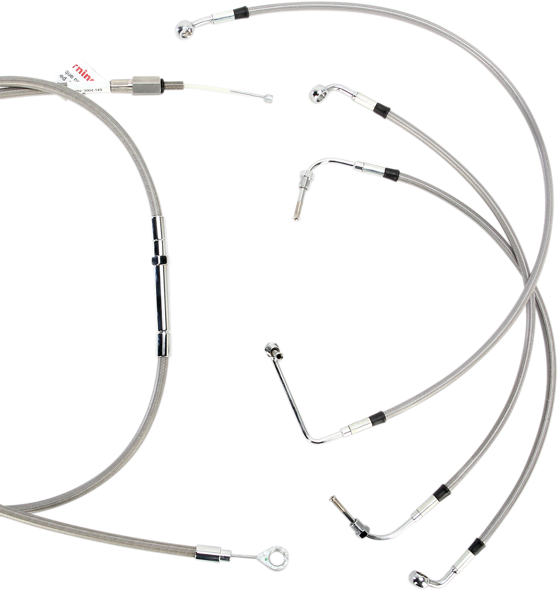 Complete Stainless Braided Handlebar Cable/Brake Line Kit