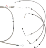 Complete Stainless Braided Handlebar Cable/Brake Line Kit