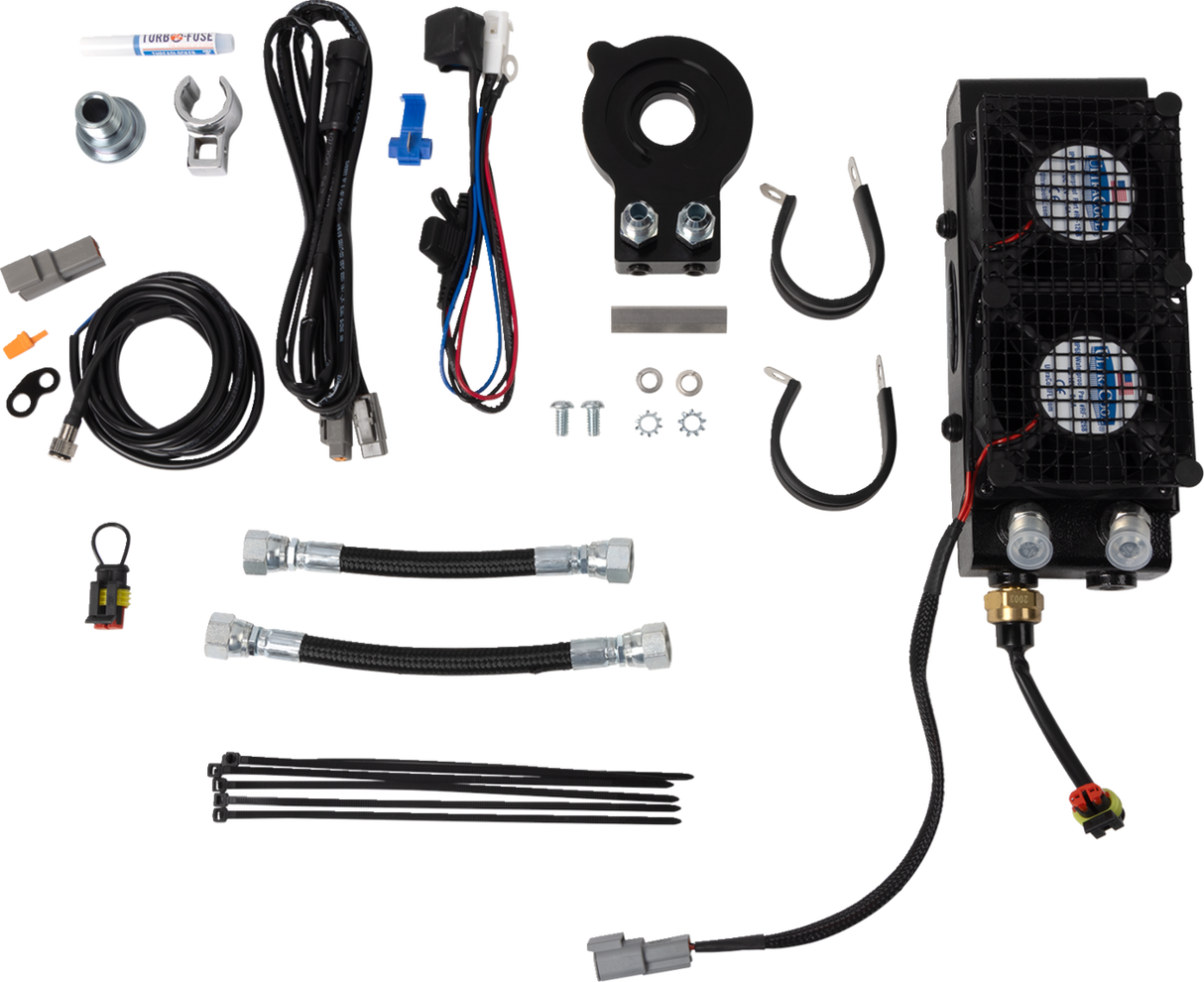 3.0 Side Mount Oil Cooler with Fan Kit for Sportster