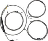 Standard Stainless Braided Handlebar Cable/Brake Line Kit
